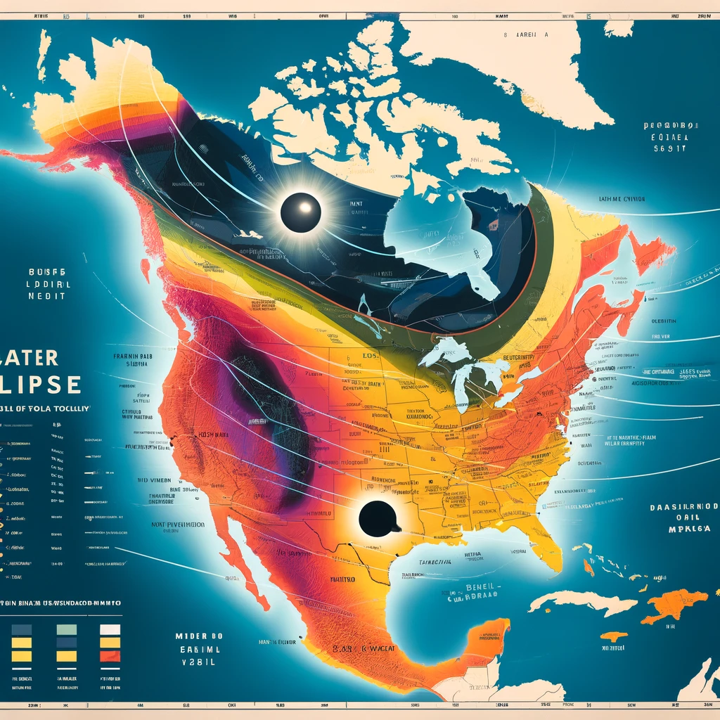 Tracing the Shadow: The Path of the 2024 Eclipse